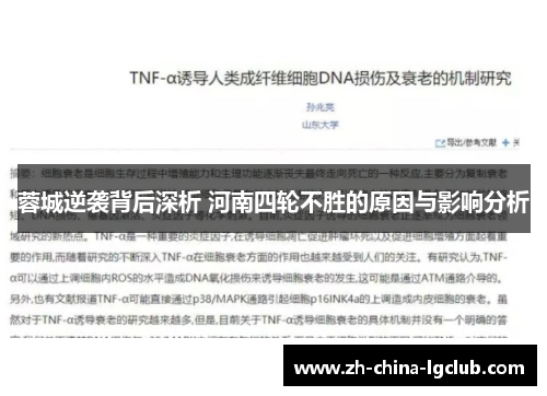 蓉城逆袭背后深析 河南四轮不胜的原因与影响分析